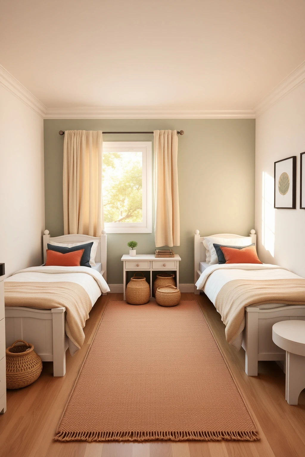Divide the space with a “soft boundary” rug zone