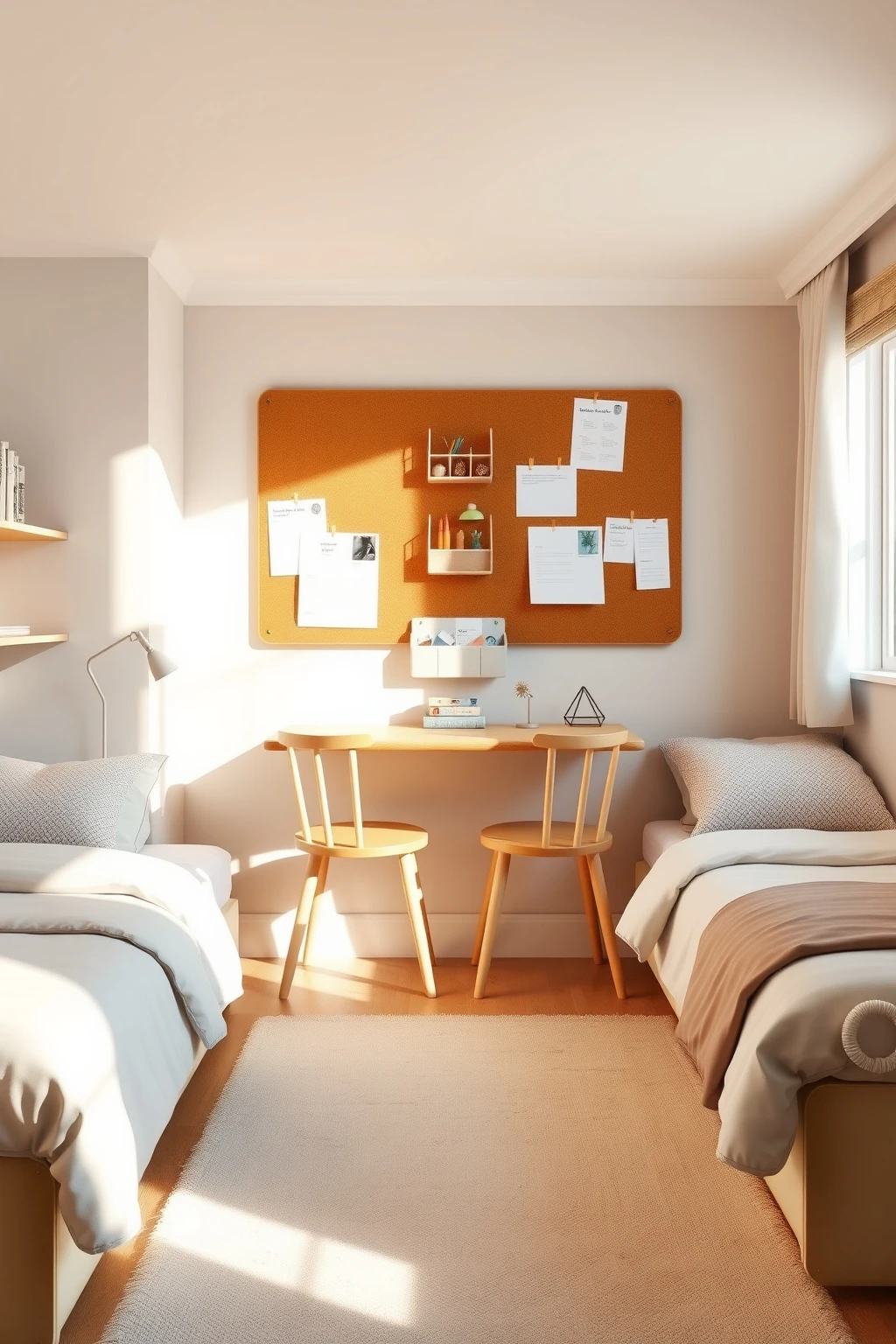 Add a slim desk “landing pad” instead of fighting for a full-size study