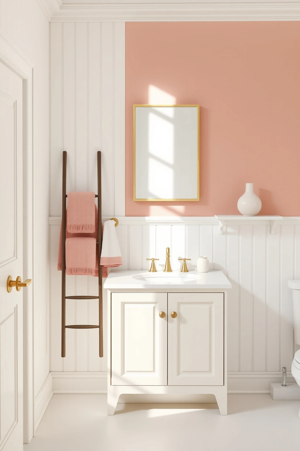 Create a Pink Coastal Color Story with a Single Accent Wall Panel