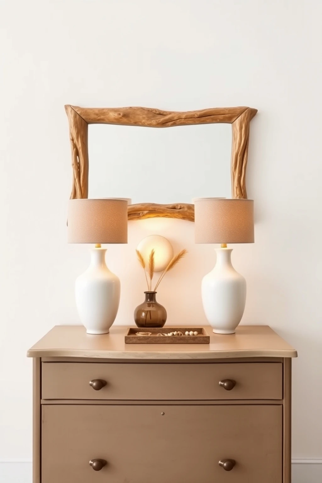 Driftwood Mirror Above Dresser