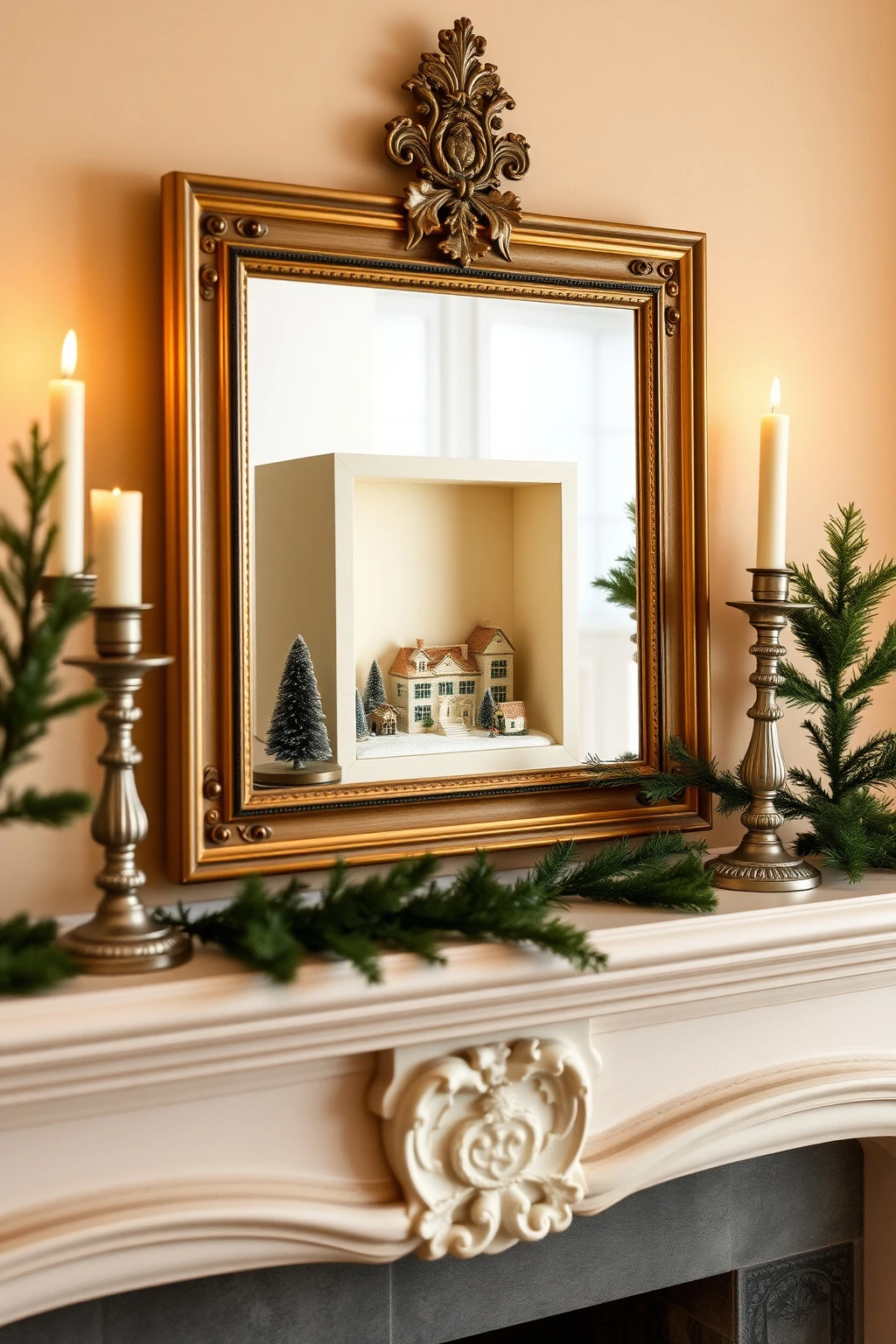 Mantel Art: Swap One Photo Frame for a Mini Diorama Shelf