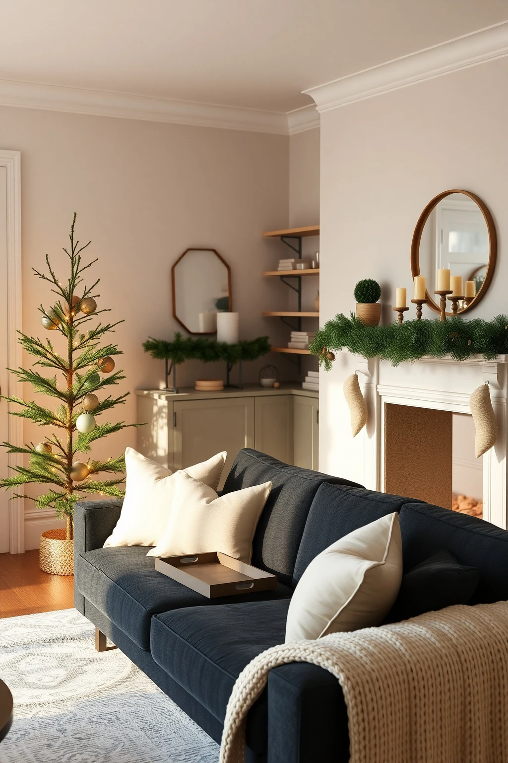 Lean into “negative space” by choosing fewer ornaments per surface