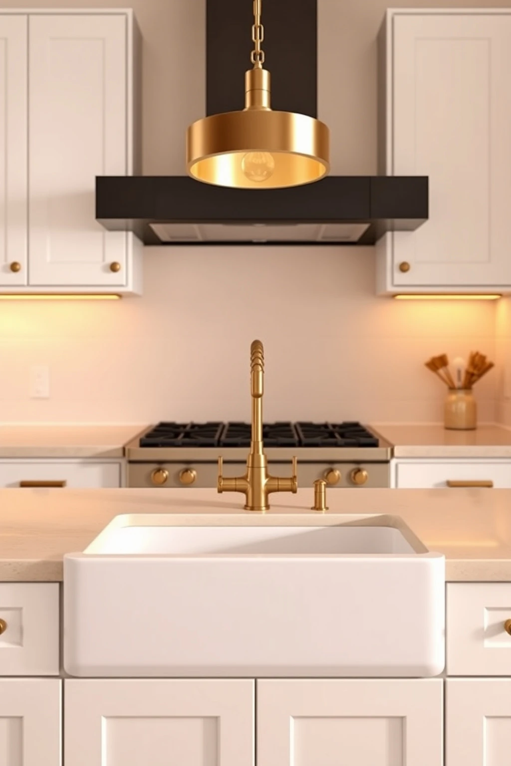 Pick a faucet finish that ties the metals together