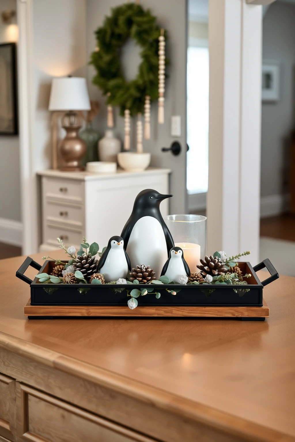 Dress Your Entry Table With a Tray, Not Loose Décor
