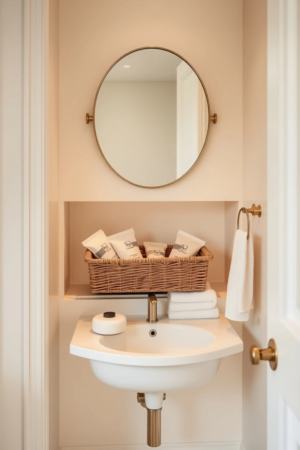 Make a “Guest Set” With Travel-Size Supplies in a Lift-Out Basket