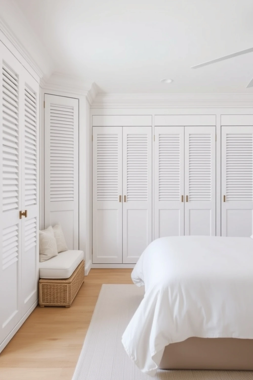 Louvered-Panel Built-In Wardrobes