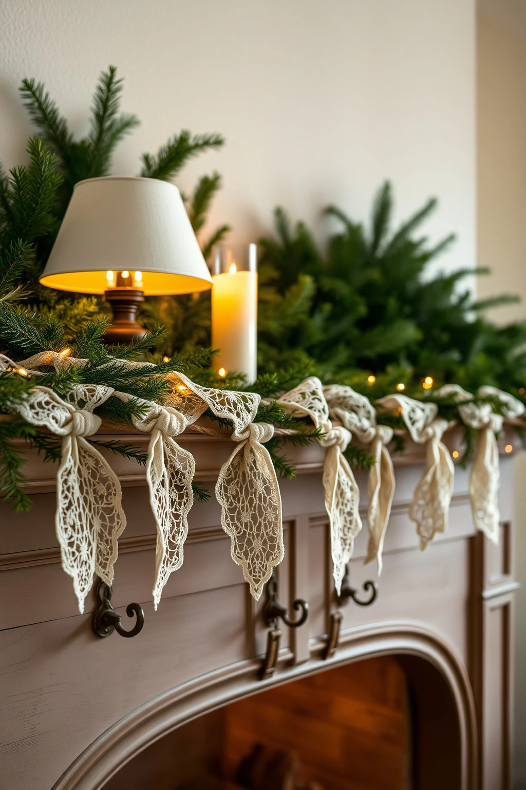 Vintage-Style Garlands from Reclaimed Lace Curtains
