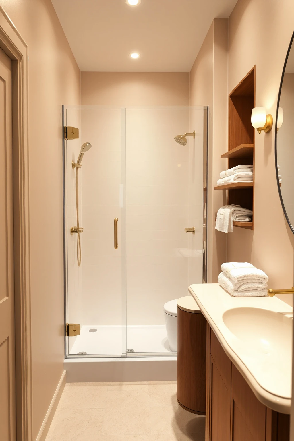 Swap a Clunky Curtain for a Glass Panel or Hinged Door
