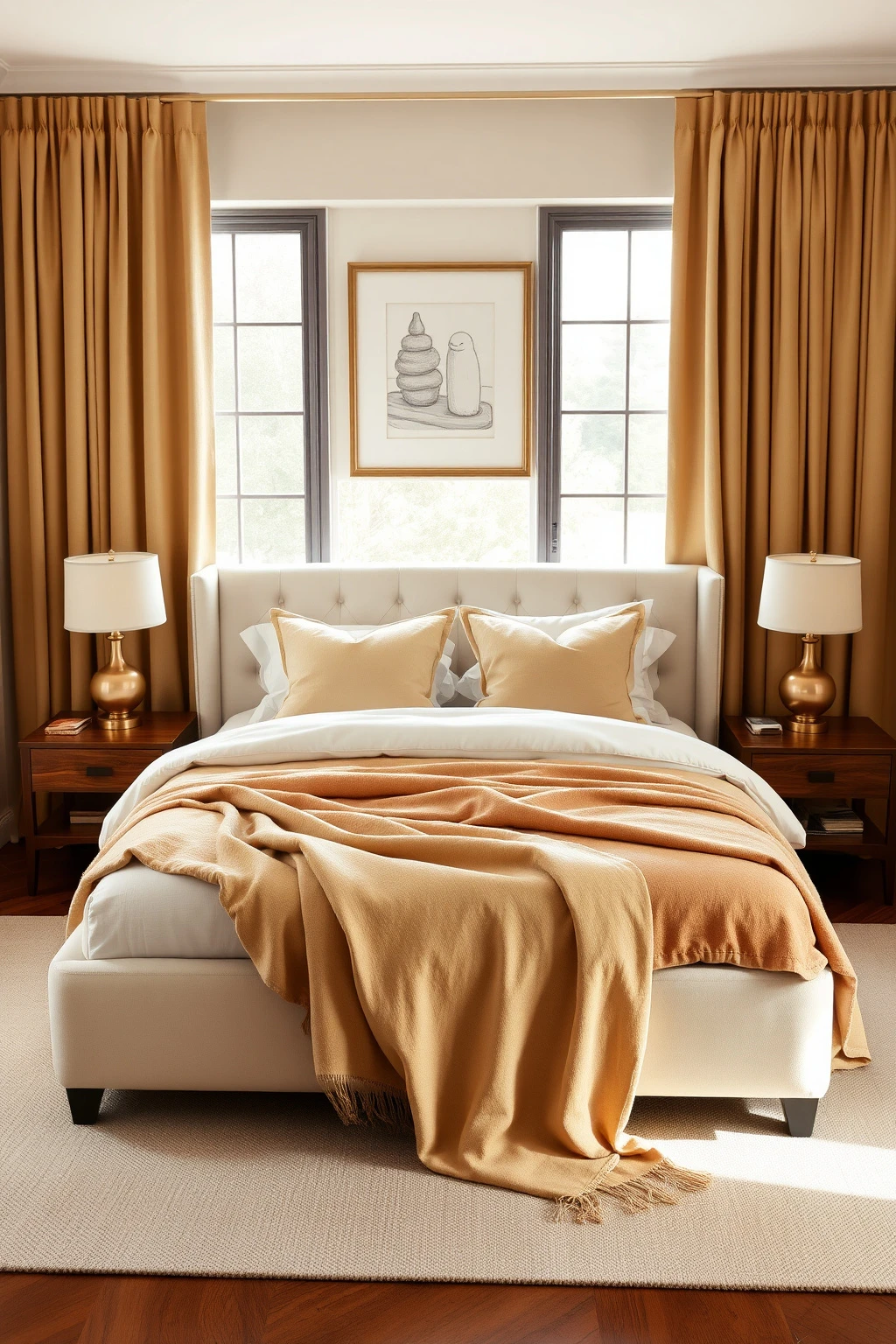Bedrooms: dress the bed like a hotel, but keep it soft in the corners