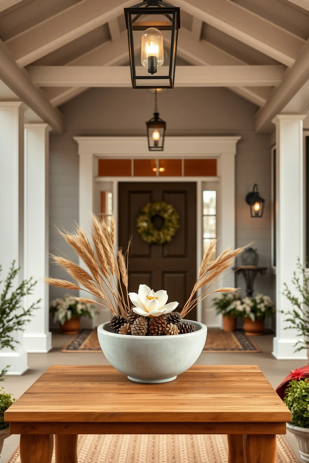 Style a Ceiling Fan Area With a Simple Centerpiece Bowl