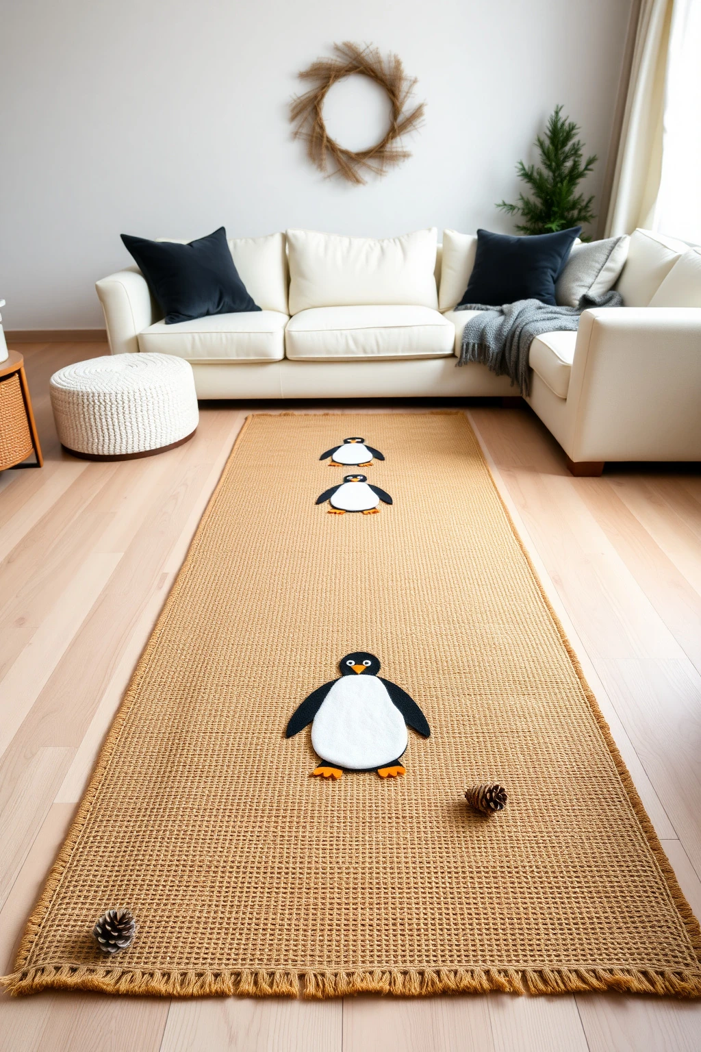 Add Penguin Texture to Your Rug Runner Without Tackiness
