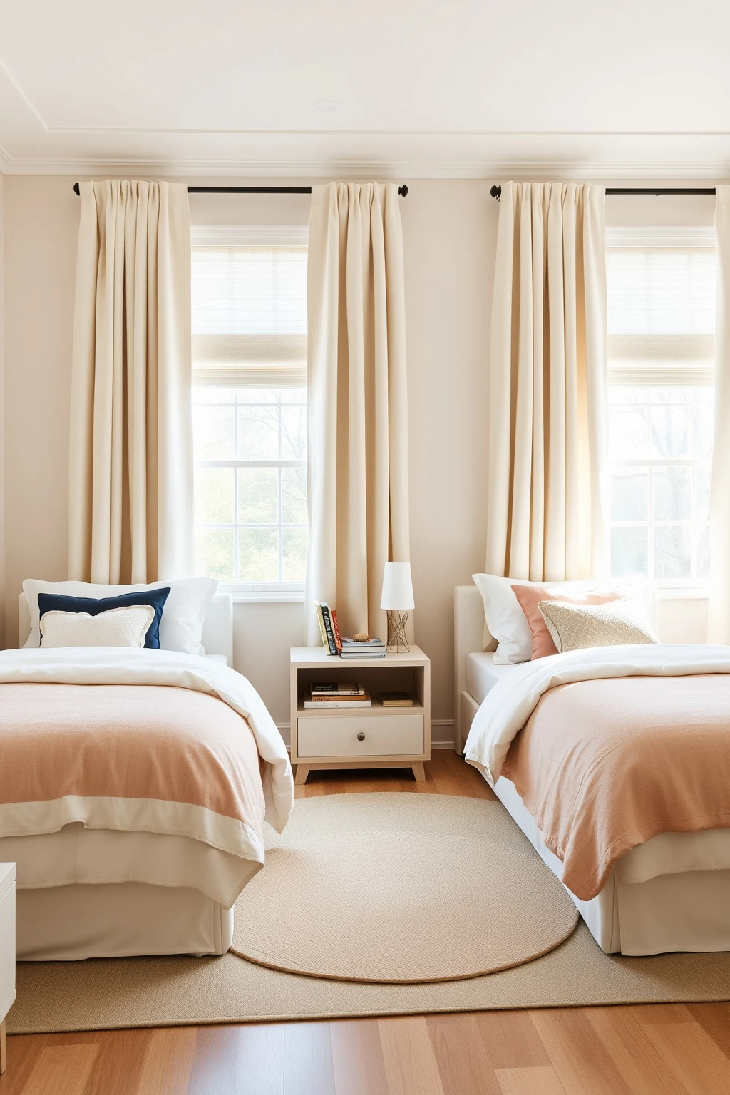Layer curtains and privacy with café-style panels for one kid’s zone