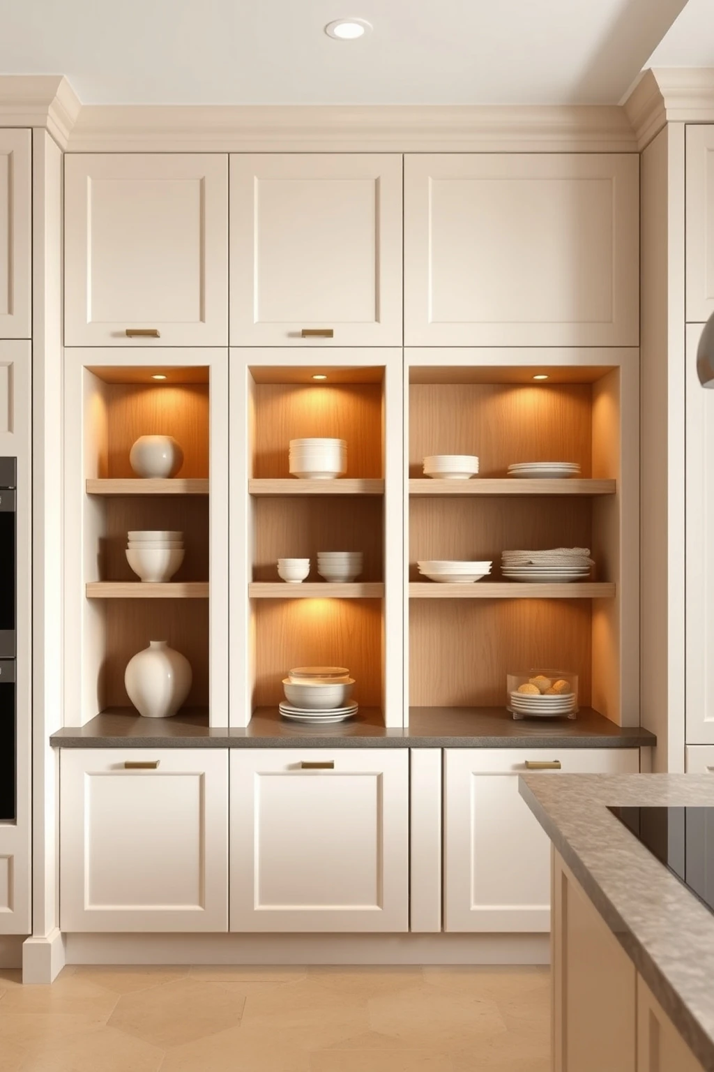 Use a Tonal Storage Wall with Built-Ins (Instead of Loose Shelves)