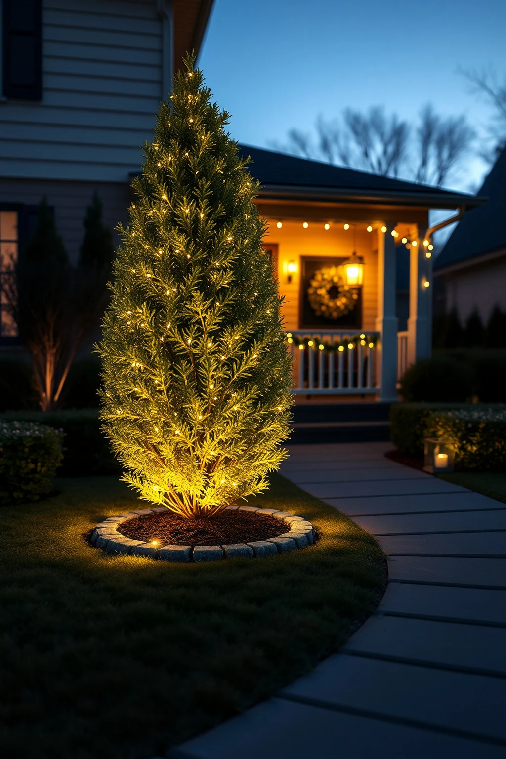 Make small yards feel bigger with one glowing focal point