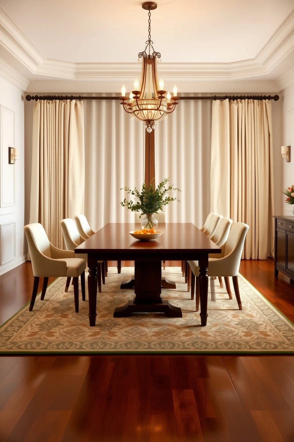 Dining spaces: size your rug for conversation, not the table alone