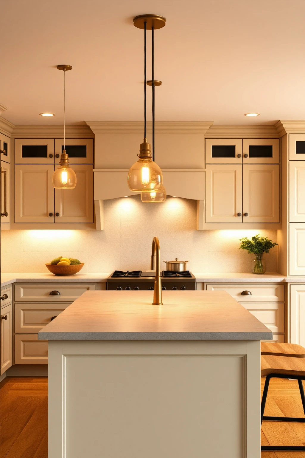 Swap a Chunky Island Light for Two Slim Pendants