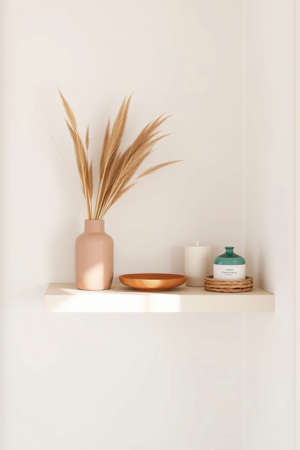 Style a Coastal Shelf: One Pink, Two Neutrals, No Extra Bundles
