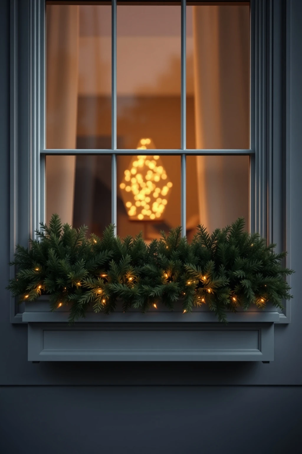 Let a window box carry the magic with mini-light layers