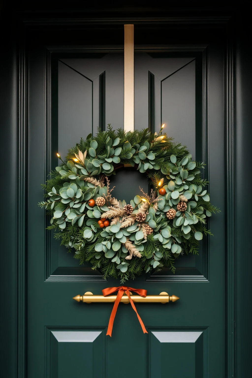 Add texture with seeded eucalyptus heads (instead of ornaments)