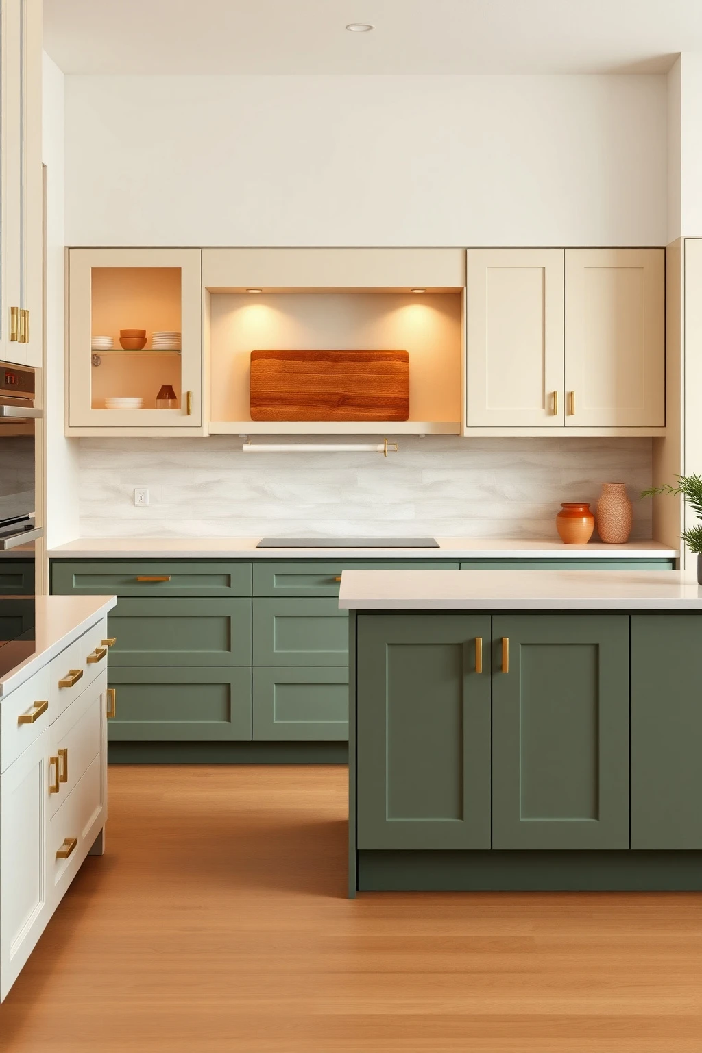 Give your kitchen an intentional color story with two-tone cabinets