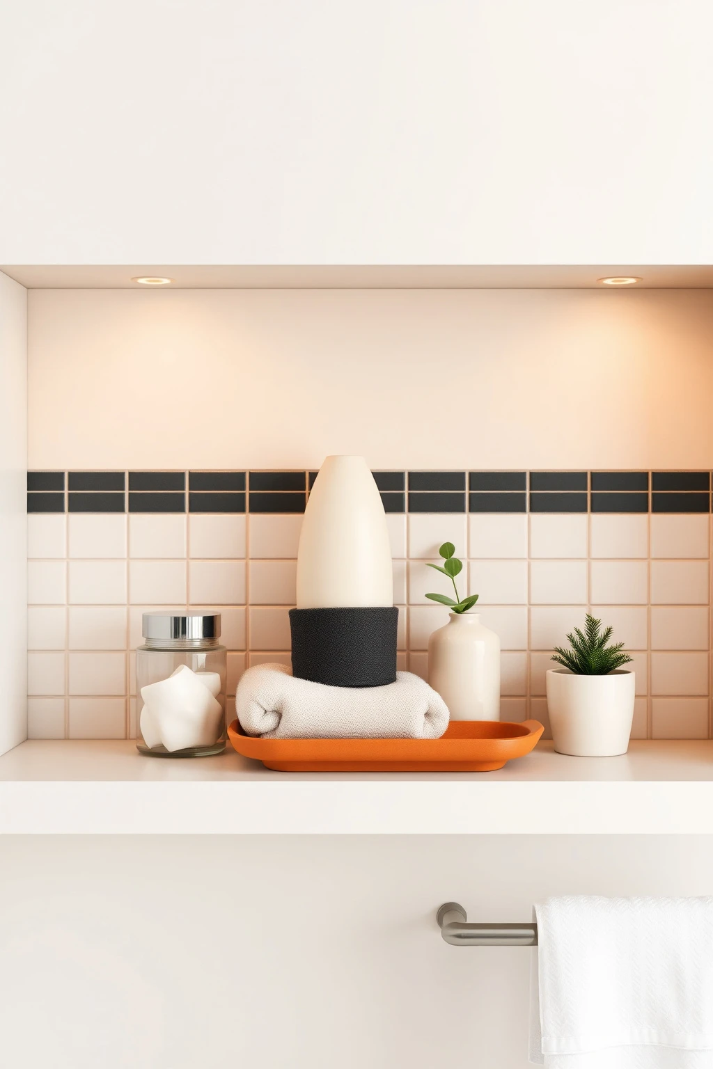 Create a Spa Shelf With the “One Tall, Two Short” Rule