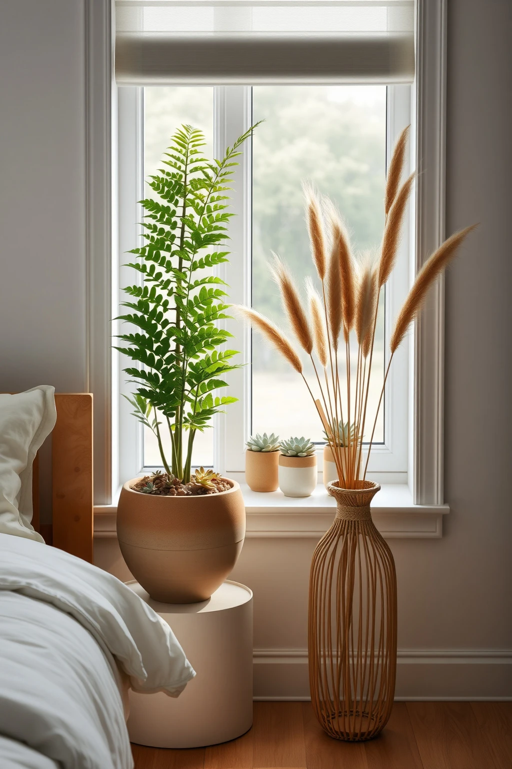 Strategic Plant Life: Greenery in Ceramic Planters