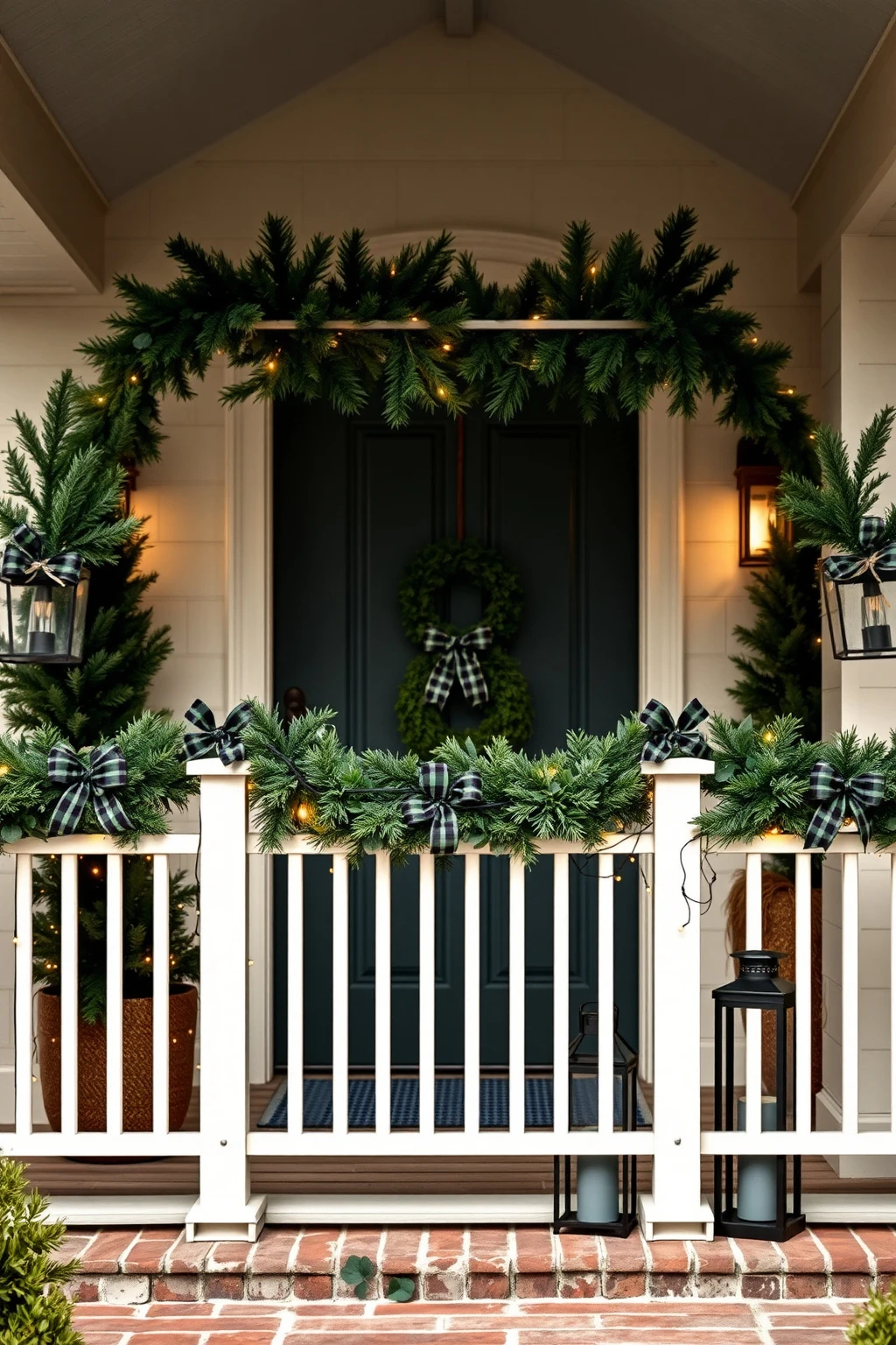 Plaid Ribbon Tie-Ins with Black and Sage for a Quiet Luxury Look