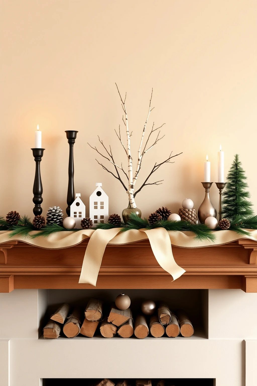 Use a “three-height” mantle formula for instant charm