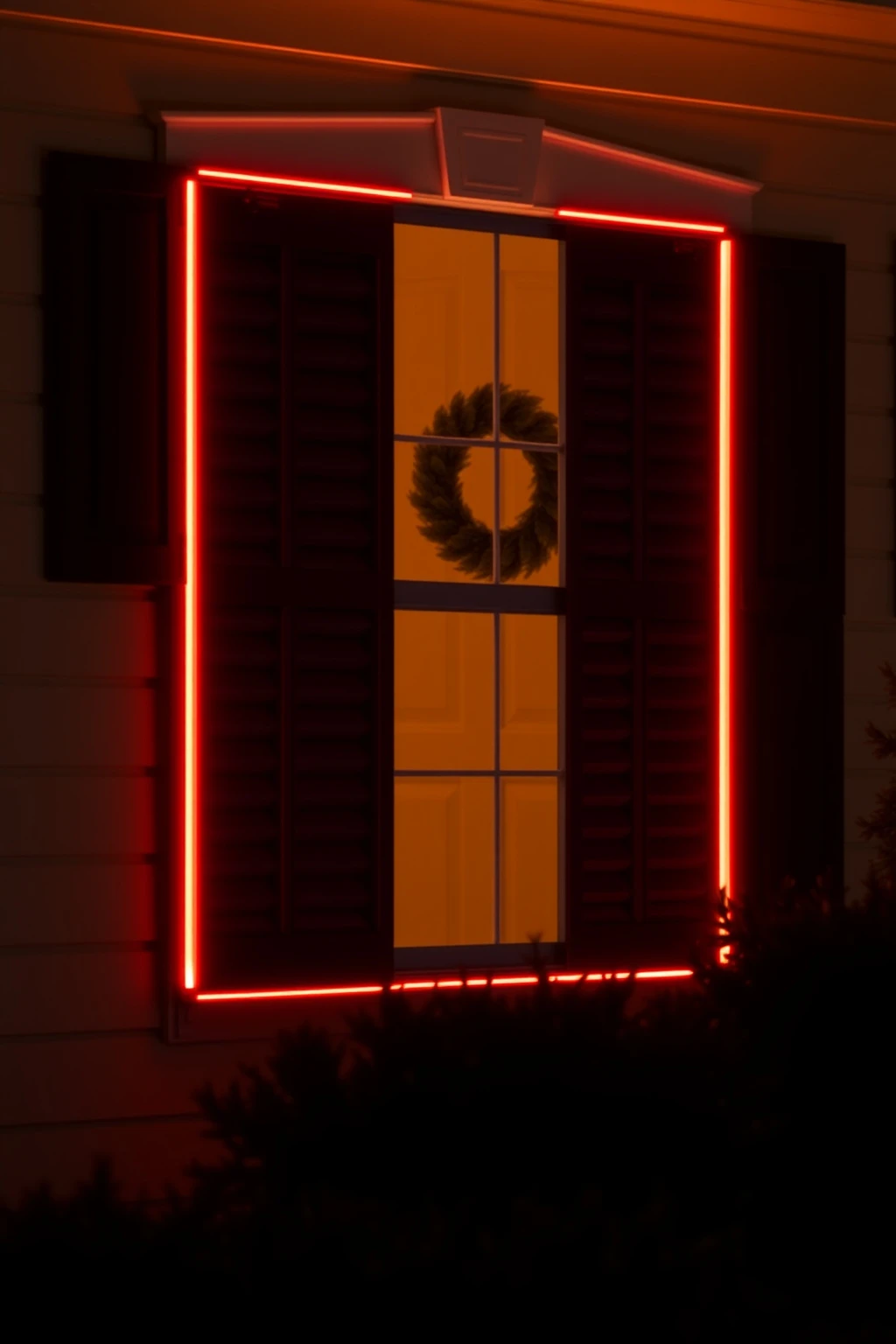 Candy-Cane Window Frames with Vertical Contrast Panels