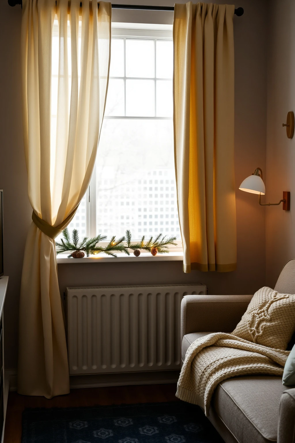 Swap bulky curtains for warm, light-filtering window layers