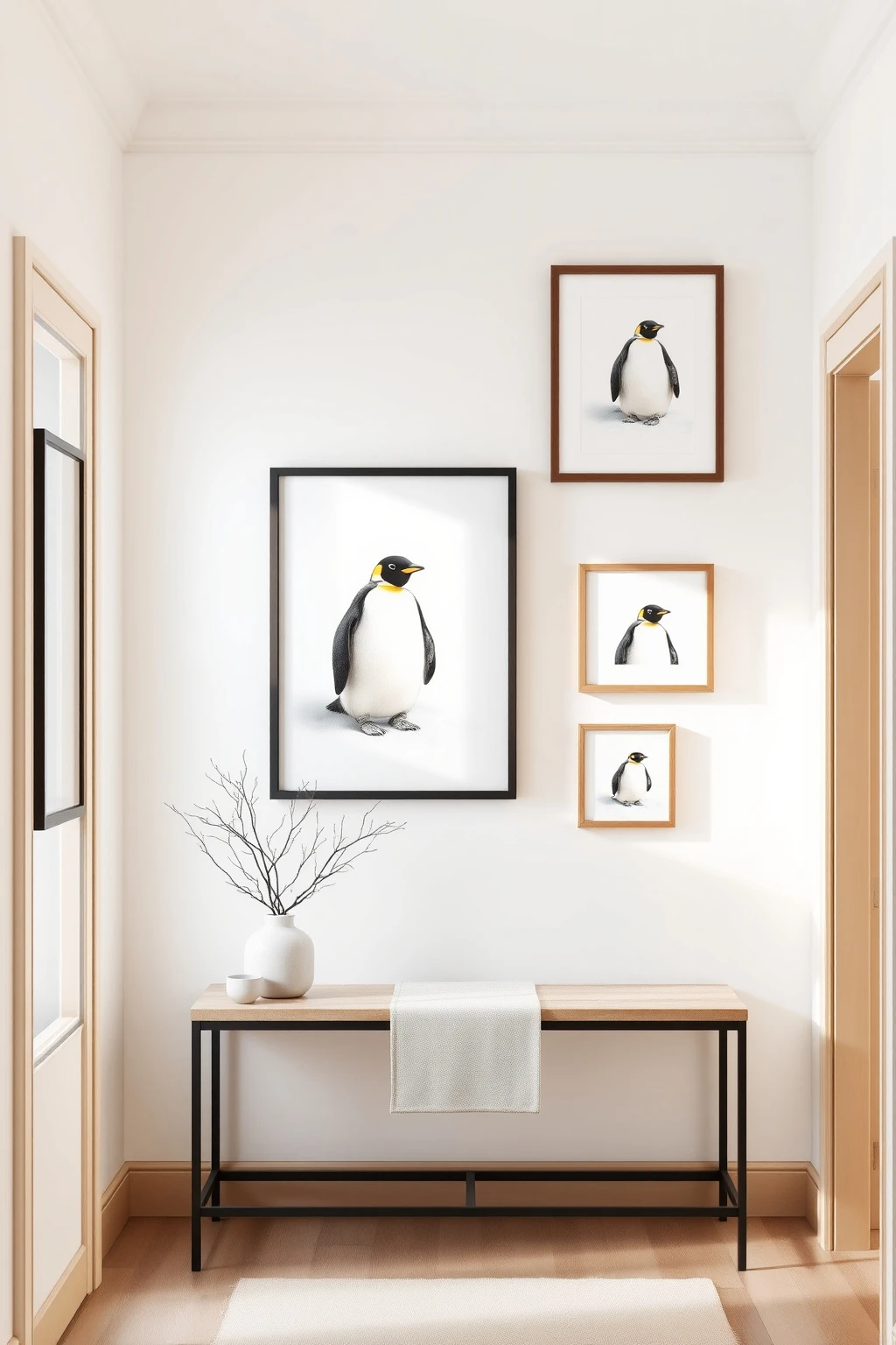 Use a Vertical Color Ladder for Penguin Wall Art