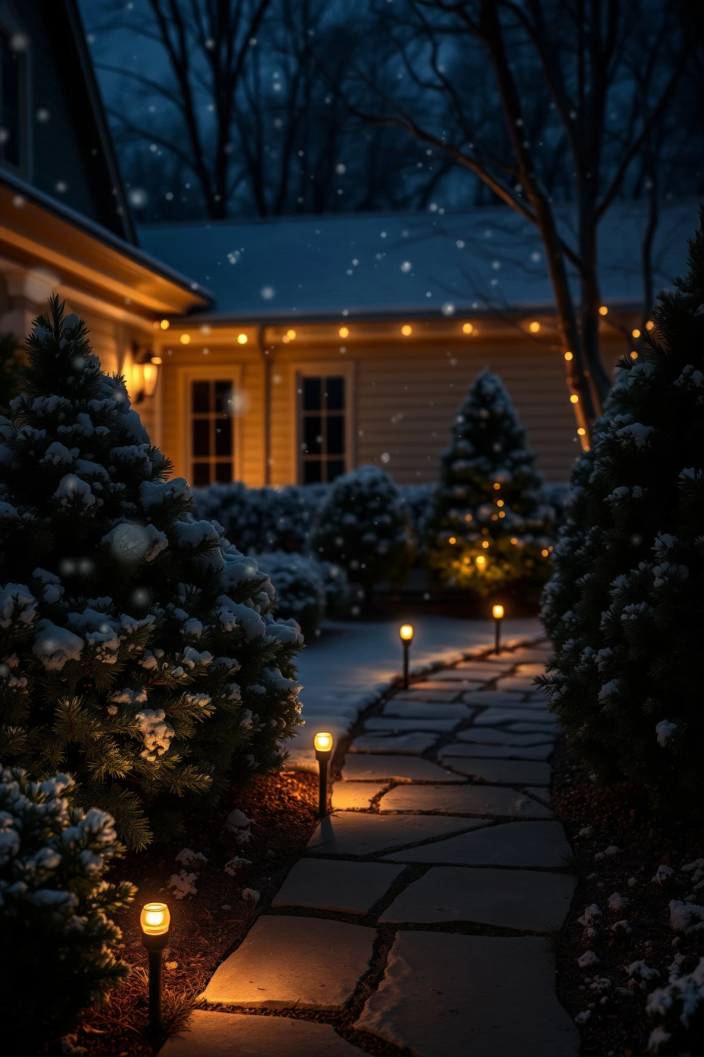 Projector Snowfall with a Layered “Ground Fog” Effect