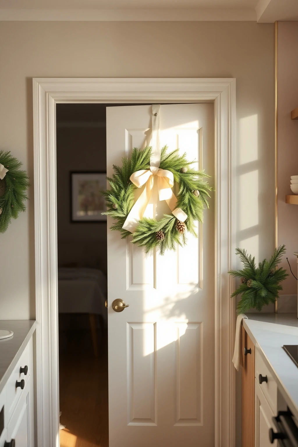 Hang a Wreath That Doesn’t Get in Your Way (Mount it High)