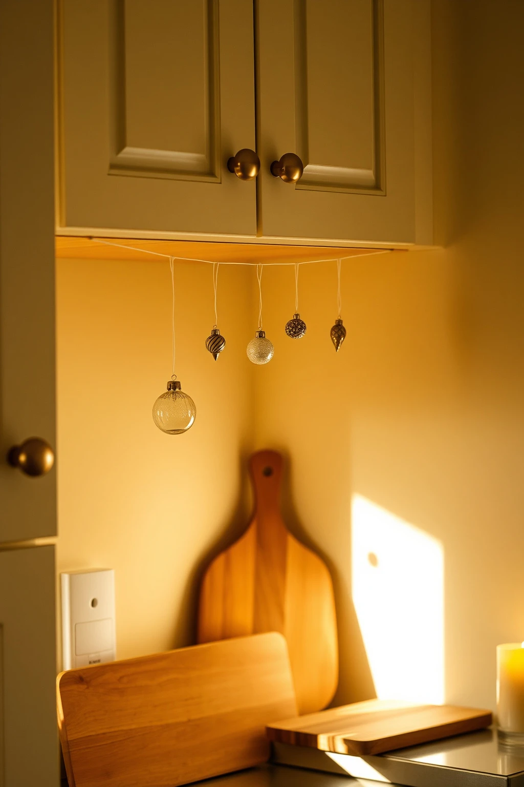 Make Your Own “Ornament Garland” With Threaded Vintage Baubles