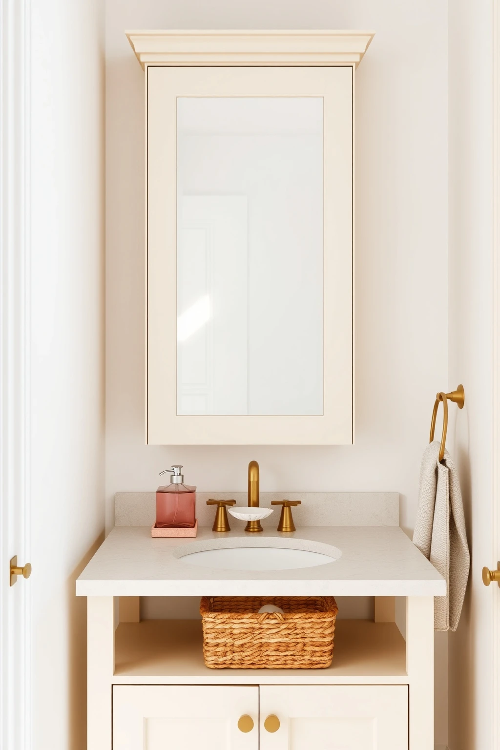Install a Tall Medicine Cabinet to Reduce Visual Noise