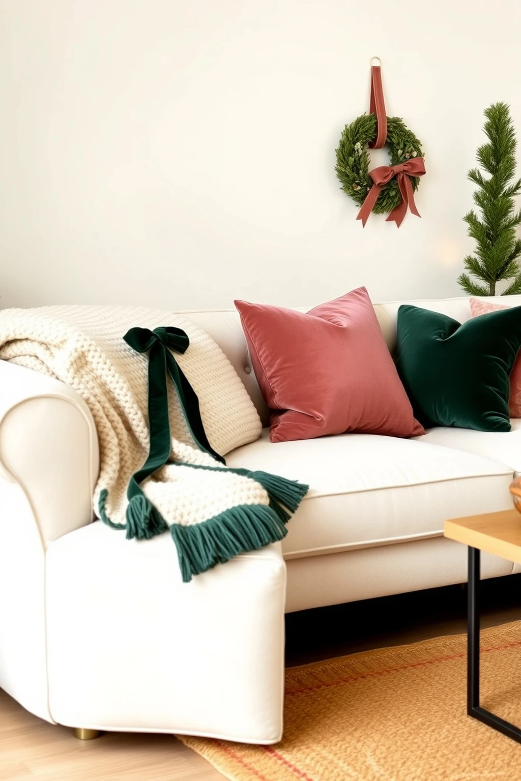 Pick one luxe textile and repeat it three times