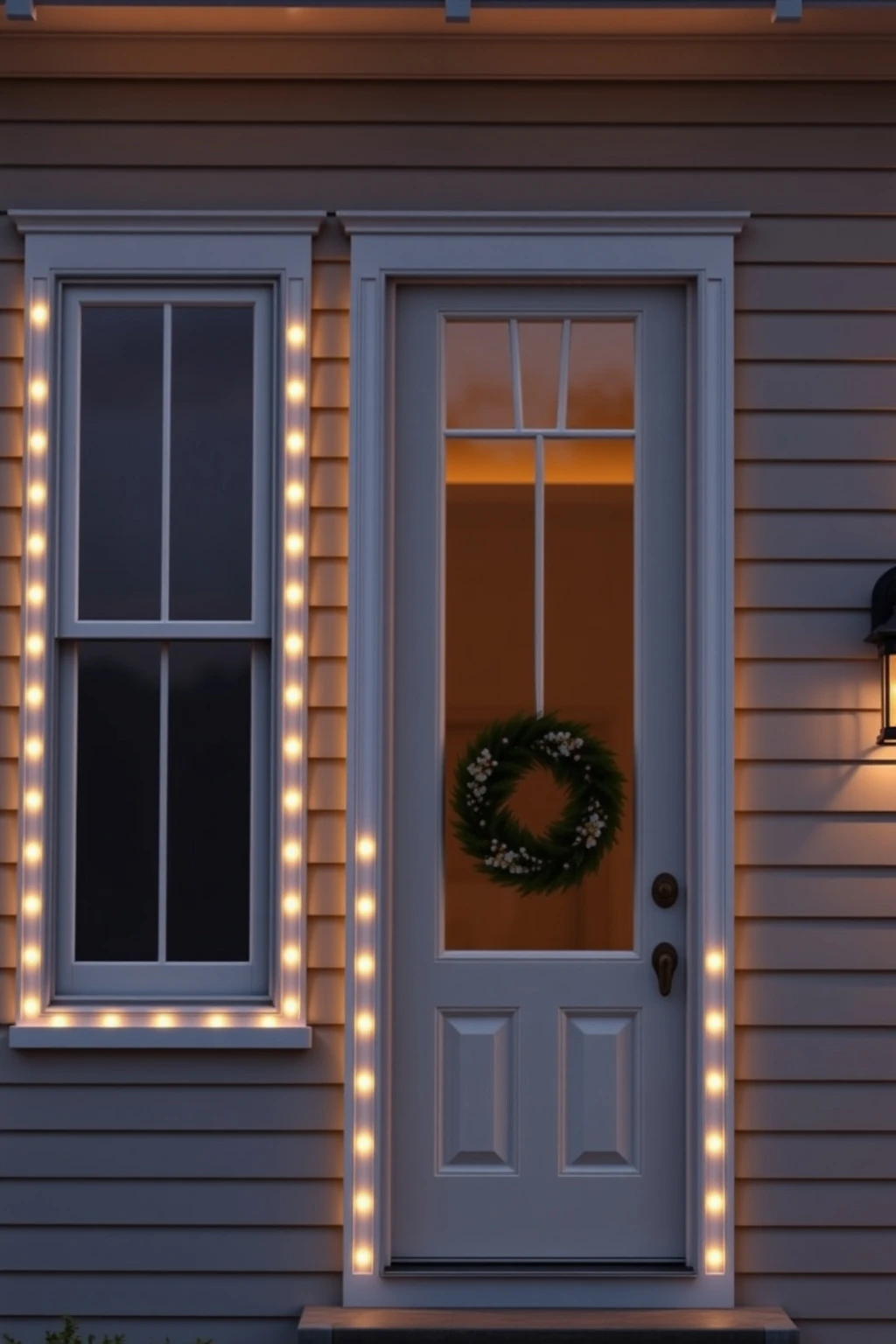 Use light to frame windows, not to blanket the whole facade