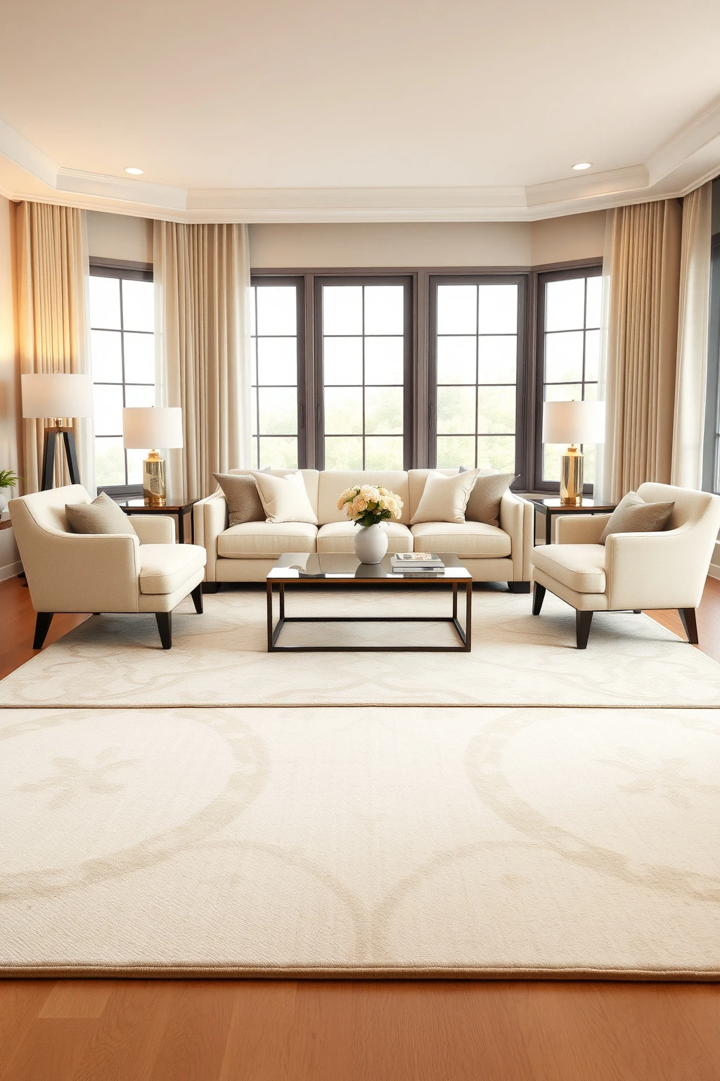 Pick rugs that “connect,” not just match