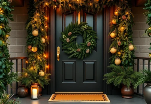 23 Fresh Greenery Front Door Christmas Ideas inspiration photo