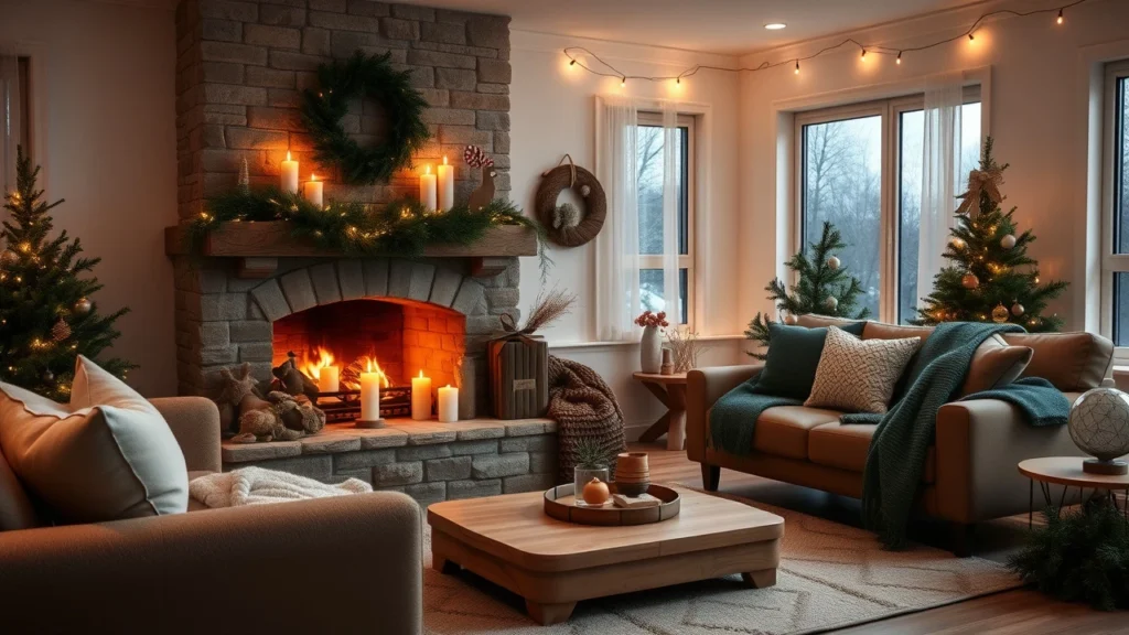 Cozy Christmas Fireplace Living Room Ideas hero photo